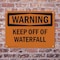 Signmission Keep Off Of Waterfall, 18 in W x Rectangle, Plastic OS-2PACK-WS-P-1218-L-12216 - alternate 4